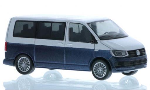 Diecast model cars Volkswagen T6 1/87 Rietze grey/metallic blue court- empattement Volkswagen T6 1/87 Rietze grey/metallic blue court- empattement diecast model cars