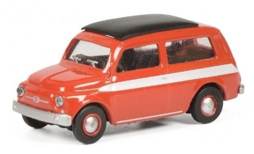 Diecast model cars Fiat 500 1/87 Schuco Giardiniera red/white Fiat 500 1/87 Schuco Giardiniera red/white diecast model cars