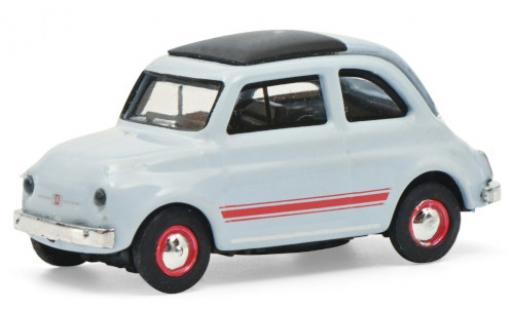 Fiat 500 1/87 Schuco blue/red diecast model cars
