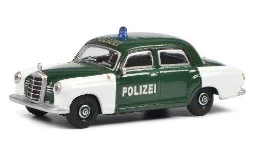 Diecast model cars Mercedes 180 1/64 Schuco D Ponton white/green Polizei (D)  Mercedes 180 1/64 Schuco D Ponton white/green Polizei (D)  diecast model cars