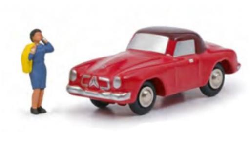Diecast model cars Mercedes 190 1/90 Schuco SL red/black Rosemarie N. avec figurine Mercedes 190 1/90 Schuco SL red/black Rosemarie N. avec figurine diecast model cars