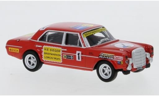 Mercedes 300 1/87 Schuco SEL 6.8 AMG No.1 Briefmarken Sieger diecast model cars