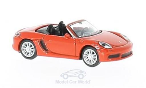 Diecast model cars Porsche Boxster 1/87 Schuco 718 S orange Porsche Boxster 1/87 Schuco 718 S orange diecast model cars