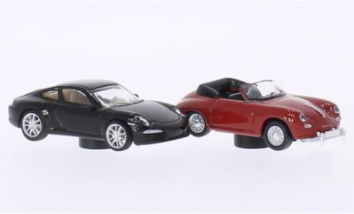 Porsche 991 1/87 Schuco 911 () met.-brown + 356 Cabriolet red 2er-Set Magnetautos diecast model cars