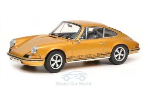 Porsche 911 1/18 Schuco S gold 1973 diecast model cars