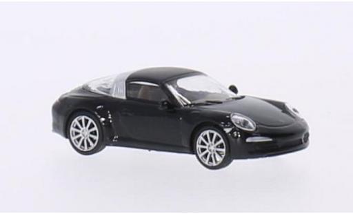 Porsche 991 Targa 1/87 Schuco 911 Targa 4S () metallic black diecast model cars
