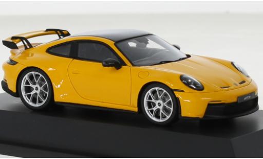Porsche 992 GT3 1/43 Schuco 911  yellow diecast model cars