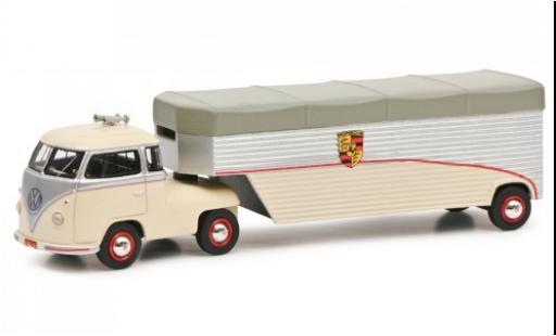 Diecast model cars Volkswagen T1 1/64 Schuco Renntransporter beige/grey Continental Motors Volkswagen T1 1/64 Schuco Renntransporter beige/grey Continental Motors diecast model cars