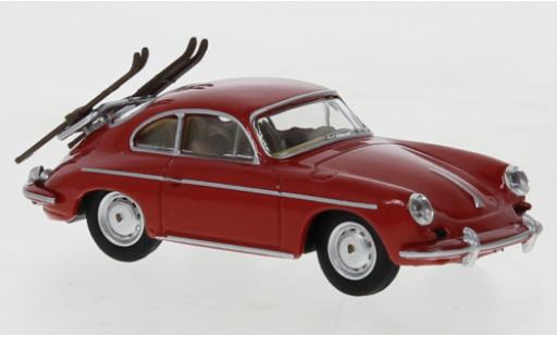 Diecast model cars Porsche 356 1/64 Schuco Carrera 2 red Skiurlaub Porsche 356 1/64 Schuco Carrera 2 red Skiurlaub diecast model cars