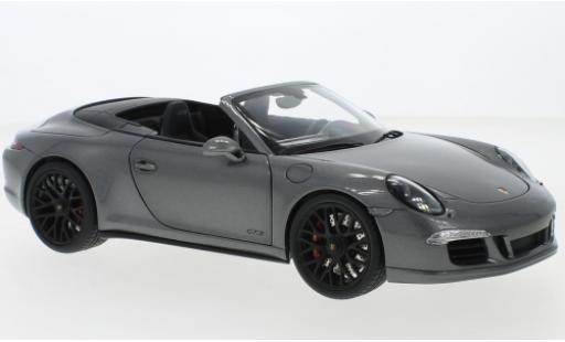 Porsche 991 GTS 1/18 Schuco 911 (.1) Carrera cabriolet metallise grey diecast model cars