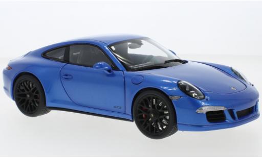 Porsche 991 GTS 1/18 Schuco 911 (.1) metallise blue diecast model cars