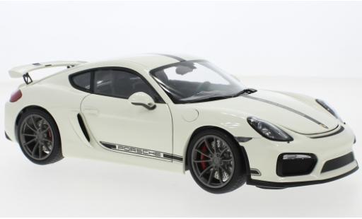 Porsche Cayman GT4 1/18 Schuco (981) white diecast model cars
