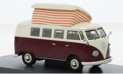 Diecast model cars Volkswagen T1 1/43 Schuco Camper red foncé/beige clair Volkswagen T1 1/43 Schuco Camper red foncé/beige clair diecast model cars