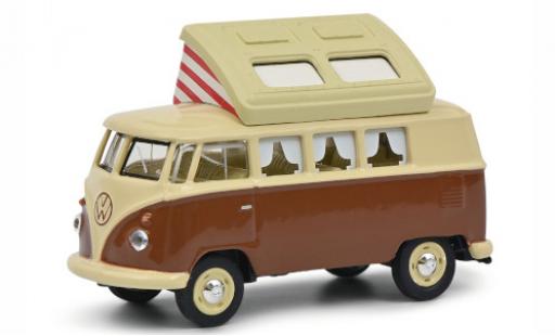 Diecast model cars Volkswagen T1 1/64 Schuco Camper beige/brown Volkswagen T1 1/64 Schuco Camper beige/brown diecast model cars