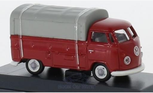 Diecast model cars Volkswagen T1 1/87 Schuco b Pritsche red/grey mit Plane Volkswagen T1 1/87 Schuco b Pritsche red/grey mit Plane diecast model cars