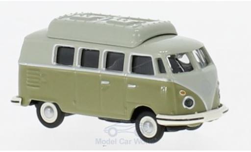 Diecast model cars Volkswagen T1 A 1/87 Schuco c Camper green/grey Volkswagen T1 A 1/87 Schuco c Camper green/grey diecast model cars