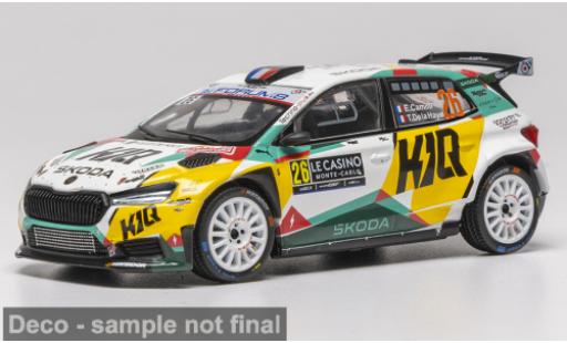 Diecast model cars Skoda Fabia Rally2 Rally Monte Carlo 2026 #26 E.Camilli/T.De la Haye 1/43 IXO