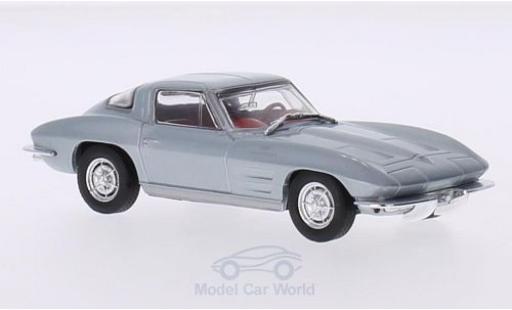Chevrolet Corvette C2 1/43 Solido (C2) Stingray Split-Window Coupe grey 1963 diecast model cars