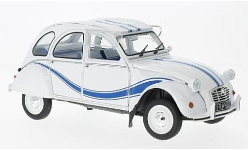 Citroen 2CV 1/18 Solido 6 France 3 white/blue 1983 diecast model cars