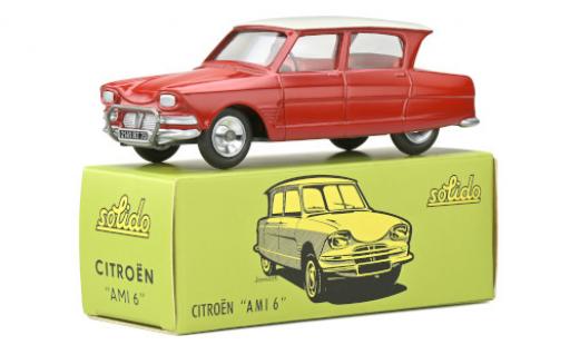 Citroen Ami 6 1/43 Solido red/white diecast model cars