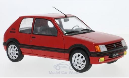 Diecast model cars Peugeot 205 GTI 1/18 Solido GTI 1.9 red 1988 Peugeot 205 GTI 1/18 Solido GTI 1.9 red 1988 diecast model cars