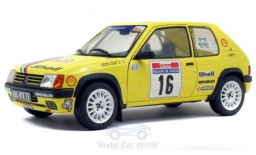 Diecast model cars Peugeot 205 1/18 Solido Rallye No.16 Rallye WM Tour de Corse 1990 F.Doenlen/E.Merciol Peugeot 205 1/18 Solido Rallye No.16 Rallye WM Tour de Corse 1990 F.Doenlen/E.Merciol diecast model cars
