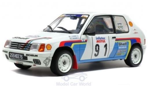 Diecast model cars Peugeot 205 1/18 Solido Rallye No.91 Rallye WM Rallye Tour de Corse 1989 J.Le Bihan/S.Kervarrec Peugeot 205 1/18 Solido Rallye No.91 Rallye WM Rallye Tour de Corse 1989 J.Le Bihan/S.Kervarrec diecast model cars