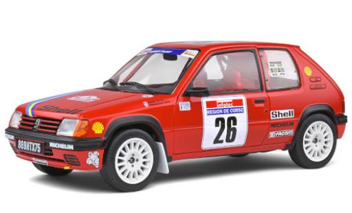Peugeot 205 1/18 Solido Rallye PTS No.26 Talbot Sport Rallye WM Rallye Tour de Corse 1990 H.Devin/F.Viste diecast model cars