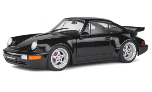Porsche 964 Turbo 1/18 Solido 911 () Turbo 3.6 black 1990 diecast model cars