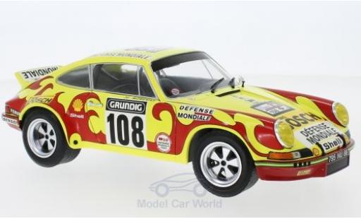 Diecast model cars Porsche 911 1/18 Solido RSR No.108 Sonauto Tour de France Auto 1973 C.Ballot-Lena/J.C.Morenas Porsche 911 1/18 Solido RSR No.108 Sonauto Tour de France Auto 1973 C.Ballot-Lena/J.C.Morenas diecast model cars