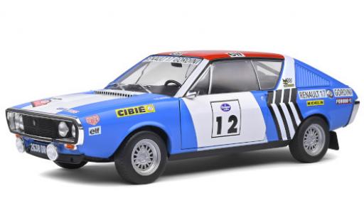 Diecast model cars Renault 17 1/18 Solido Gordini No.12 Rallye WM Rallye Press on Regardless 1974 J-L.Therier/C.Delferier Renault 17 1/18 Solido Gordini No.12 Rallye WM Rallye Press on Regardless 1974 J-L.Therier/C.Delferier diecast model cars