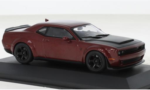 Dodge Challenger 1/43 Solido SRT Demon V8 6.2 metallise red foncé 2018 diecast model cars