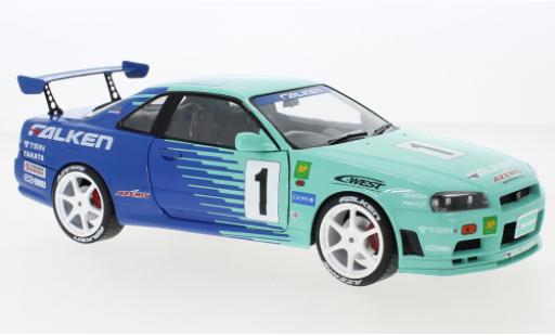 Diecast model cars Nissan Skyline 1/18 Solido GT-R (R34) RHD No.1 Falken JGTC 1967 Nissan Skyline 1/18 Solido GT-R (R34) RHD No.1 Falken JGTC 1967 diecast model cars