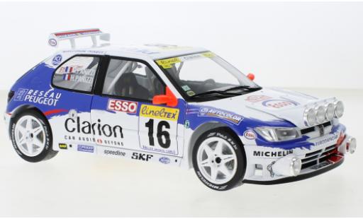 Peugeot 306 1/18 Solido Maxi No.16 Rallye WM Rally Monte Carlo 1998 diecast model cars