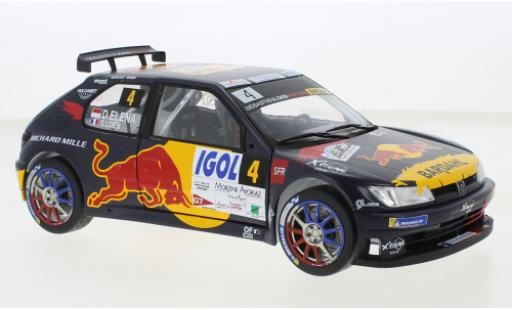 Peugeot 306 1/18 Solido Maxi No.4 Red Bull Rally du Mont Blanc 2021 diecast model cars