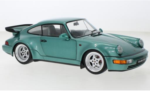 Porsche 964 Turbo 1/18 Solido 911  metallise green 1991 diecast model cars