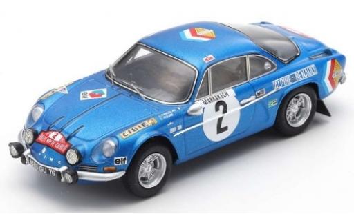 Alpine A110 1/43 Spark No.2 Renault Rallye Monte Carlo 1971 J.P.Nicolas/C.Roure diecast model cars
