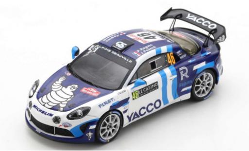 Alpine A110 1/43 Spark Rally RGT No.46 Yacco Rallye WM Rallye Monte Carlo 2021 P.Ragues/J.Pesenti diecast model cars
