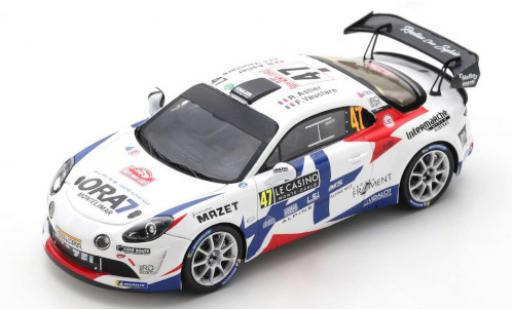 Alpine A110 1/43 Spark Rally RGT No.47 Chazel Technologie Course Rallye WM Rallye Monte Carlo 2021 R.Astier/F.Vauclare diecast model cars