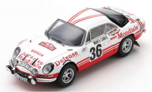 Alpine A110 1/43 Spark Renault 1600 S No.36 Defense Mondiale Rally Monte Carlo 1973 B.Wollek/P.Thimonier diecast model cars