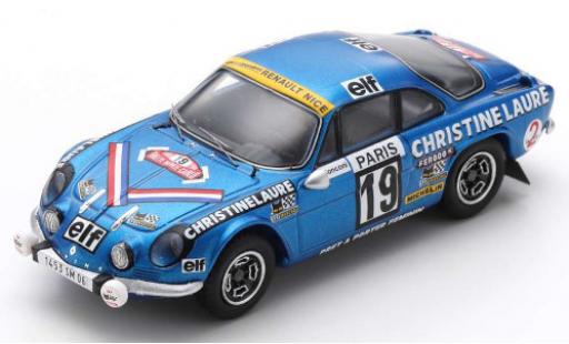 Alpine A110 1/43 Spark Renault 1600 SC No.19 Christine Laure Coupes des Dames Rally Monte Carlo 1976 M.Mouton/F.Conconi diecast model cars