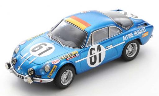 Alpine A110 1/43 Spark Renault No.61 24h Le Mans 1968 M.Nusbaumer/J.Bourdon diecast model cars