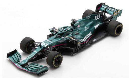 Aston Martin AMR2 1/18 Spark 1 No.18 Cognizant F1 Team Cognizant Formel 1 GP Bahrain 2021 L.Stroll diecast model cars
