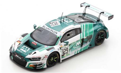 Audi R8 1/43 Spark LMS GT3 No.129 Montaplast by Land-Motorsport 24h Spa 2019 C.Mies/R.Feller/J.Green diecast model cars