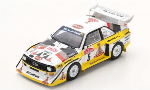 Diecast model cars Audi Sport Quattro 1/43 Spark Sport quattro S1 E2 No.5 HB Team HB Rally WM Rally San Remo 1985 W.Röhrl/C.Geistdörfer Audi Sport Quattro 1/43 Spark Sport quattro S1 E2 No.5 HB Team HB Rally WM Rally San Remo 1985 W.Röhrl/C.Geistdörfer diecast model cars