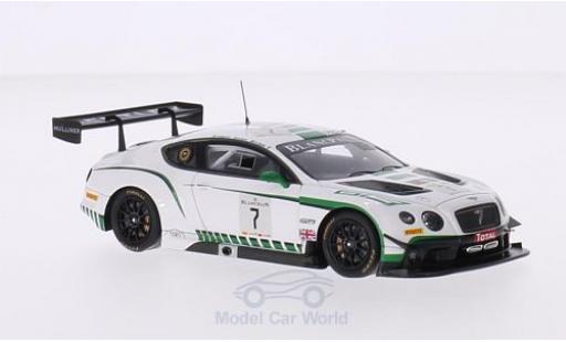 Diecast model cars Bentley Continental T 1/43 Spark GT3 No.7 M-Sport 24h Spa 2015 G.Smith/A.Meyrick/S.Kane Bentley Continental T 1/43 Spark GT3 No.7 M-Sport 24h Spa 2015 G.Smith/A.Meyrick/S.Kane diecast model cars