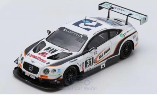 Diecast model cars Bentley Continental 1/43 Spark GT3 RHD No.31 Team Parker Racing 24h Spa 2018 R.Smith/D.Pierce/A.Meyrick/S.Morris Bentley Continental 1/43 Spark GT3 RHD No.31 Team Parker Racing 24h Spa 2018 R.Smith/D.Pierce/A.Meyrick/S.Morris diecast model cars