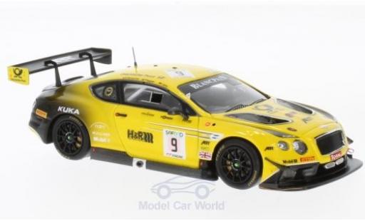 Diecast model cars Bentley Continental T 1/43 Spark GT3 RHD No.9 Team ABT Deutsche Post 24h Spa 2017 C.Jöns/J.Pepper/N.Verdonck Bentley Continental T 1/43 Spark GT3 RHD No.9 Team ABT Deutsche Post 24h Spa 2017 C.Jöns/J.Pepper/N.Verdonck diecast model cars