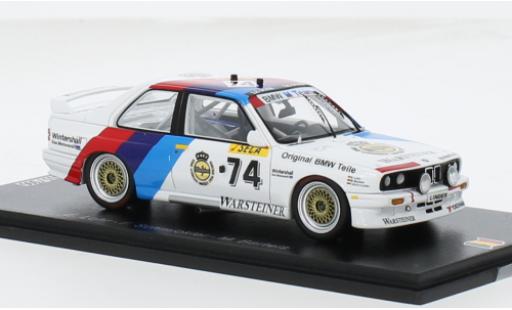 Diecast model cars Bmw M3 1/43 Spark (E30) No.74 24h Spa 1988 1:43 Bmw M3 1/43 Spark (E30) No.74 24h Spa 1988 1:43 diecast model cars