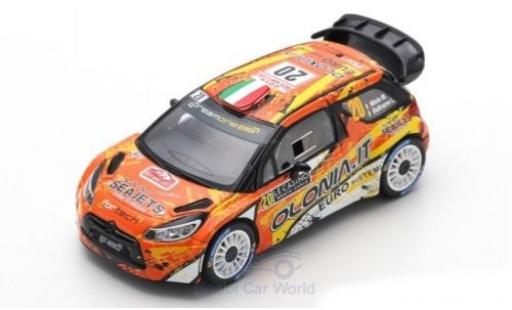 DS Automobiles DS3 1/43 Spark Citroen WRC No.20 DreamOne Racing WRC Rally Monte Carlo 2019 M.Miele/L.Beltrame diecast model cars